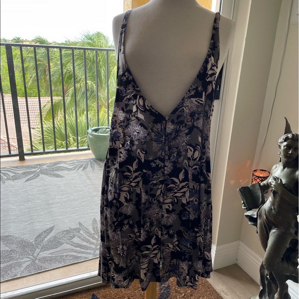 Free People mini fit & flare jumper.  Full button front. SZ 12